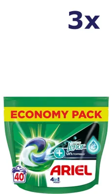 Produktbild von 3x Ariel Pods 4-in-1 – 40 Stück – + Lenor Unstoppables