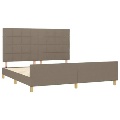 Produktbild von vidaXL Bettgestell ohne Matratze Taupe 180x200 cm Stoff