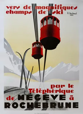Immagine prodotto di Megève Rochebrune - MICHAUD - Poster 50x70 cm