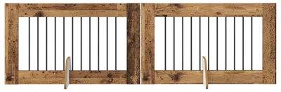 Produktbild von Hundetor mit Ständern 2 pcs Altholz 100 x 60 cm Holzwerkstoff