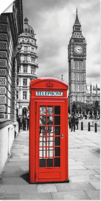 Produktbild von ARTland Poster London Telefonzelle I Größe: 30x60 cm