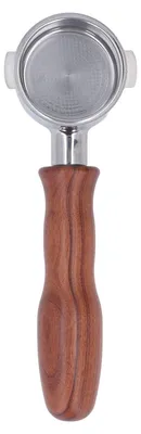 Zdjęcie produktu dla Portafiltr o średnicy 51 mm, przeznaczony do ekspresów, z sitkiem bez dna, zamiennik dla modelu ECO310, styl D, wykonany z drewna Dalbergia Cochinchinensis