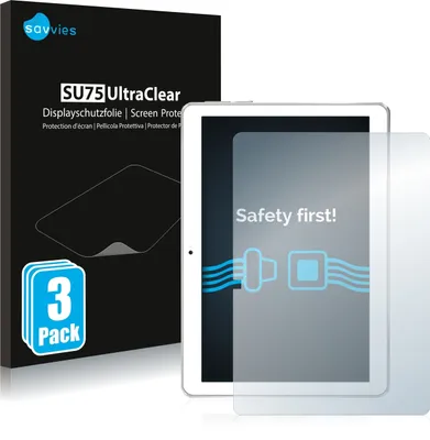 Produktbild von 3x Für Toscido X108 10" Schutzfolie Savvies Displayschutz Display Schutz Folie Klar Transparent