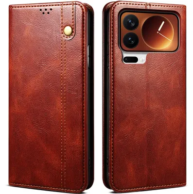 Obrázek produktu pro Pouzdro pro Xiaomi 17 Pro kožené flip pouzdro peněženka s funkcí stojánku červené