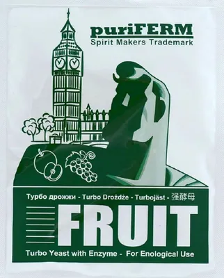 Produktbild von HUGBERT Turbohefe puriFERM Fruit Obst Vodka Alkohol Gärhefe Hefe Schnaps, 1 Stück