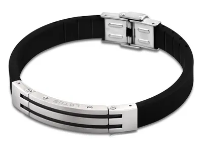 Obrázek produktu pro Lotus LS1521/2/2 pánský náramek z nerezové oceli stříbrný černý 21,5 cm