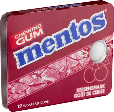 Produktbild von Mentos Kaugummi-Brise Kirschminze 12 x 17,5 Gramm Lakritz