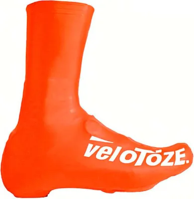 Produktbild von VeloToze Überschuh 2.0 lang orange S - wasserdichter Aero-Überschuh für kalte...