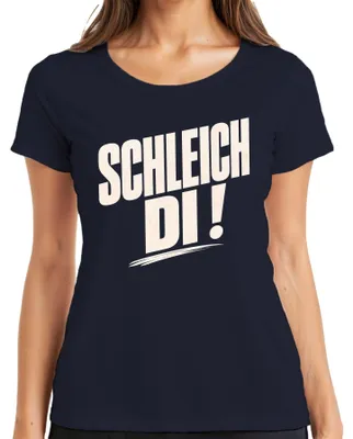 Immagine prodotto di Maglietta da donna, taglia M, blu navy, con scritta in bavarese umoristica e sarcastica