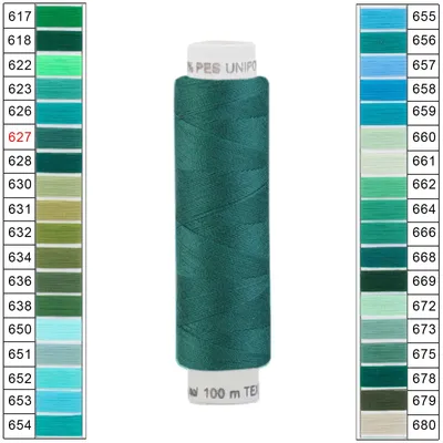 100m / 1 Spule Unipoly 120 TEX14x2 Polyester petrol