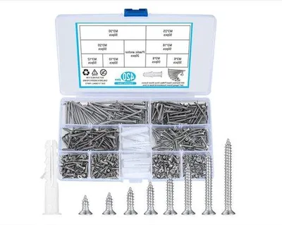 Produktbild von Edelstahl Holzschrauben Set 420 Stück 6-30 mm