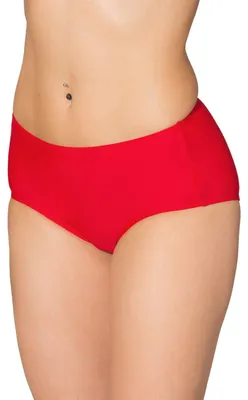 Obrázok produktu pre Plavky Aquarti, model bikiny, spodná časť, stredný pás, farba: červená, veľkosť: 44
