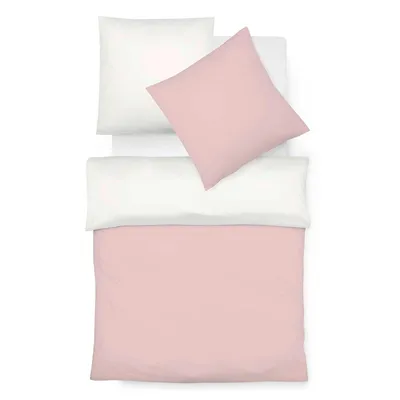 Produktbild von Fleuresse Halbleinen Wendebettwäsche Provence W Verviers 200x220 cm + 2x 80x80 cm pink-creme