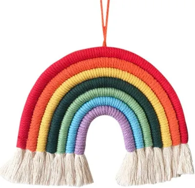 Immagine prodotto di Decorazione da parete in macramè - Cotone - Stile boho - Realizzato a mano