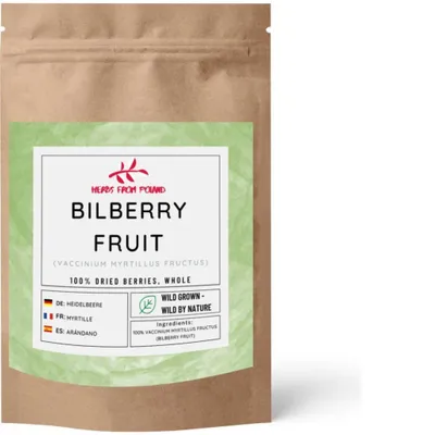 Produktbild von Herbs from Poland Heidelbeerfrucht – Unterstützt Sehkraft, Stärkt das Immunsystem, Reich an Antioxidantien & Vitaminen, 100% Natürlich – 1000g