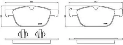 Produktbild von Brembo Bremsbelagsatz, Scheibenbremse Vorderachse P 86 023