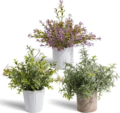 Produktbild von künstliche Pflanzen, kleine künstliche Pflanzen zur Dekoration, realistische künstliche Pflanzen für Wohnzimmer, Schlafzimmer, Badezimmer, Küche, Zimmer, Inneneinrichtung