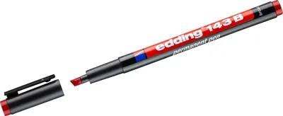 Obrázok produktu pre Permanentný popisovač, OHP, 1 mm, EDDING "143 B", červený