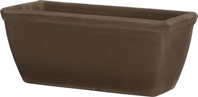 Produktbild von Balkonkasten glatt umbra 30 x 16 x 14 cm mit Loch