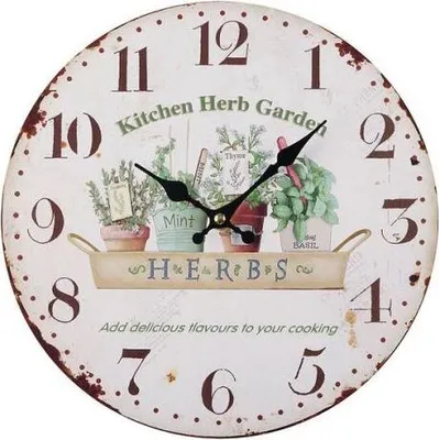 Image de Horloge murale de cuisine en métal (5 x 28 x 28 cm)