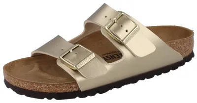 Produktbild von BIRKENSTOCK Arizona BS Damen Pantolette gold Birko-Flor schmale Weite - Größe: 41