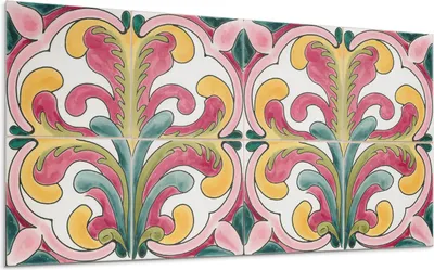 Produktbild von Pflanzenmuster Mit Wellen – Selbstklebende Fliesen – Wandverkleidung – Wandpaneel – PVC Fliesen – Vinylflisen – PCV Flisen – Selbstklebend – Wanddeko – 120 x 60 cm