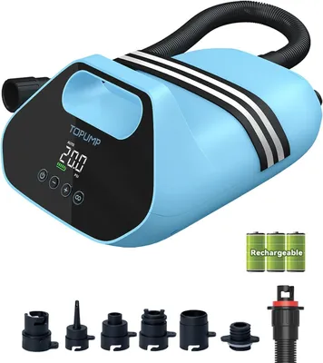 Obrázek produktu pro Nabíjecí vzduchová pumpa pro paddleboardy TPS300, 20 PSI, elektrická pumpa pro paddleboardy, 96,2 Wh, s konektorem Type-C, s dvoufázovým systémem pro nafukování a vypouštění vzduchu u paddleboardů