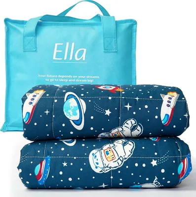 Produktbild von Ella EL Life Wiegedecke Kind 2.4kg - 90 x 120cm - Wiegedecke - Baumwolle - Raumfahrt & Astronauten