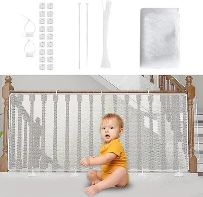 Obrázok produktu pre Bezpečnostná mreža pre deti a mačky, biela, 300 x 90 cm, sieťová ochrana