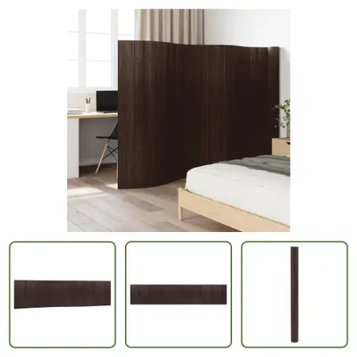 Image de The Living Store Paravent Marron foncé 165x800 cm Bambou