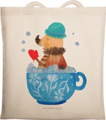 Produktbild von Mr. & Mrs. Panda Tote Bag Nachtfalter Schaumbad - Transparent - Geschenk, Bad, Tasche, Laptoptasche, Baden, Lustige Sprüche, Einkaufstasche, Shopping, Beutel, WC, Tasse