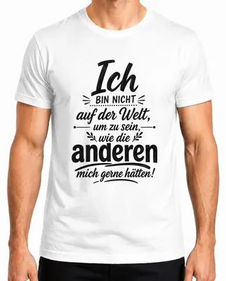 Productafbeelding van Ik ben hier niet om te zijn zoals... Statement, sarcasme, moed. Heren T-shirt, wit, 3XL