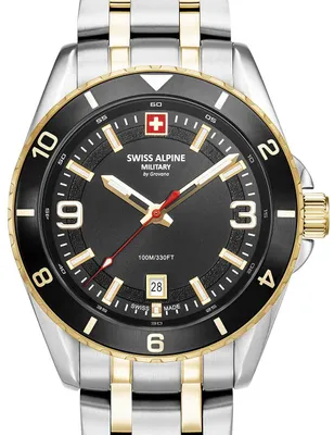 Image de Swiss Alpine Military 7034.1147 Montre homme Sierra bicolore noire 42mm 10ATM