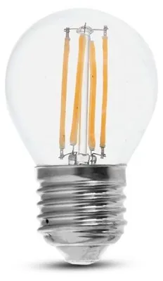 Obrázek produktu pro V-TAC VT-2366, LED žárovka, 6W, tvar kapky, patice E27, žárovka G45, filament, sklo, průhledné, teplá bílá barva světla (3000K) - 212842