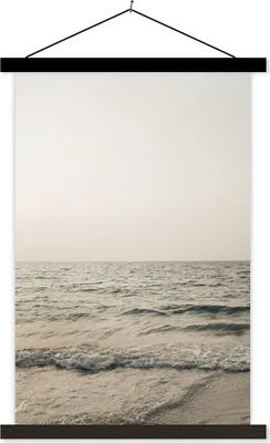 Produktbild von MuchoWow® Textilposter Sommer - Meer - Weiß 40x60 cm mit schwarzem Rahmen - Wanddekorationen