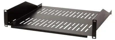 Productafbeelding van Insteekvak plank serverkast - 19 inch - 2 HE - 25 kg - Zwart