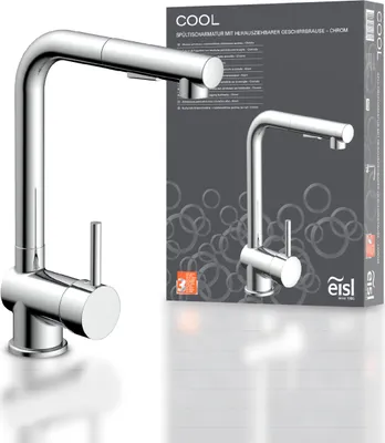 Obrázek produktu pro Baterie do dřezu EISL s výsuvnou sprchovou hlavicí, chromovaná