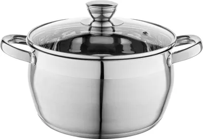Produktbild von FLORINA Topf aus Edelstahl (4,8 l) 22 cm I Kochtopf OLIVER mit Glasdeckel I Mit Messbecher I Spülmaschinengeeignet I Nudeltopf, Suppentopf, Pastatopf I Ideal für alle Herdarten und Induktion