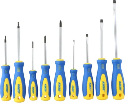 Produktbild von Schraubendreher Set 9-tlg. Magnetisch Schraubenzieher Kreuz Schlitz Sechsrund Kreuzschlitzschraubenzieher Schlitzschraubenzieher Sechsrundschraubenzieher