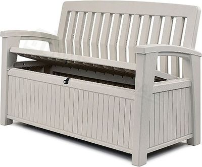 Zahradní lavice Keter Patio 227 L - 138,6 x 63,5 x 88 cm - White