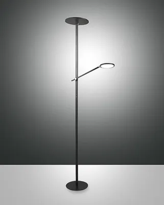 Obrázek produktu pro Fabas Luce LED stojací lampa Regina >90Ra 1880x500mm 36+12W teplá bílá černá stmívatelná