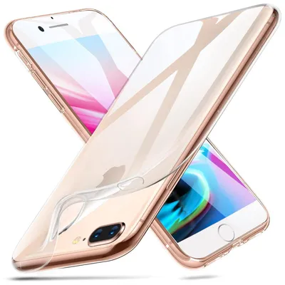 Produktbild von Conie Silikon Schutzhülle für iPhone 7 Plus / 8 Plus Tasche klar Case Cover Bumper Hülle durchsichtig in transparent