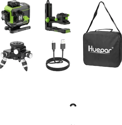 Image de Huepar Laser Level, faisceau vert 4x360°, fonction télécommande ,SET-1
