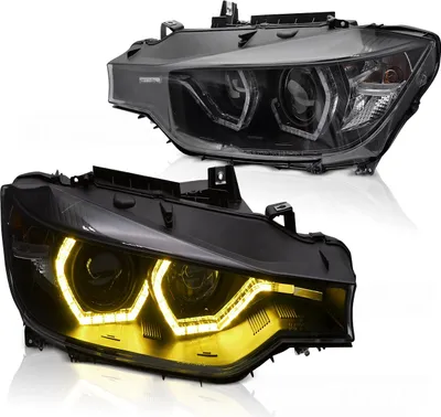 Immagine prodotto di Luce diurna a LED Angel Eyes set di fari per BMW Serie 3 F30/F31 11-15 nero