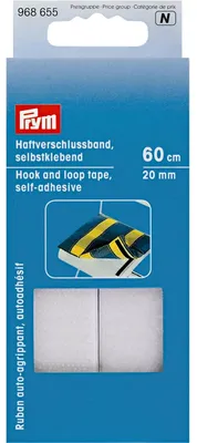 Immagine prodotto di Nastro velcro, autoadesivo, 20 mm x 0,6 m, bianco