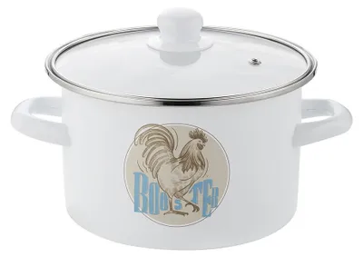 Produktbild von Emaillierter Topf, gerader Hahn, 18 cm, 3 l, Z/P