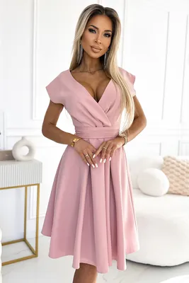 Obrázek produktu pro Numoco Dámské společenské šaty Scarlett pudrová růžová L