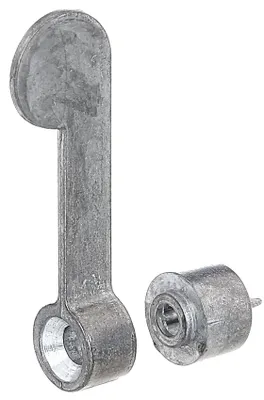 Produktbild von Alberts 20 x Vorreiber 60 mm mit Schließblech und Distanzstück, aus Zinkdruckguss