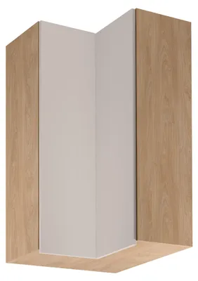 Image de Armoire d'angle haute SALERNO - 60x60 cm, chêne / beige