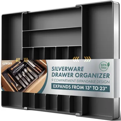 Zdjęcie produktu dla Bardzo duży organizer na sztućce z 9 przegródkami